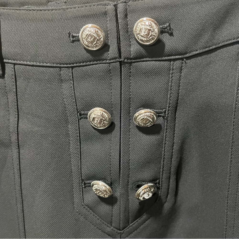 Karl Lagerfeld Black Wide-Leg Pants 8 - Picture 6 of 11